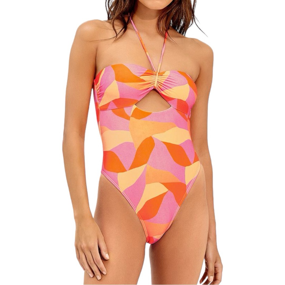 NWT ViX Martinica Polly Cutout Bandeau One Piece Swimsuit size Small
